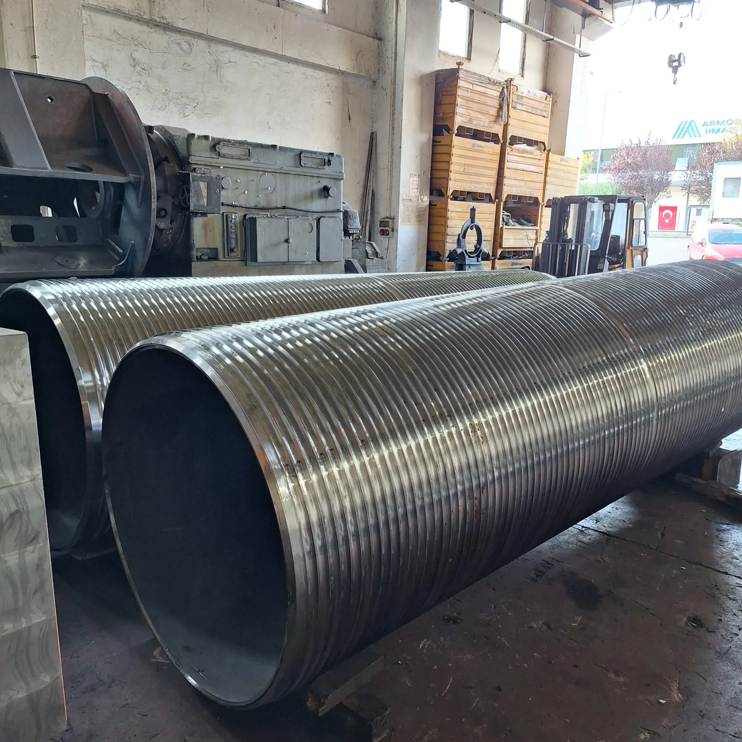 Çelik Vinç Tamburu İmalatı | Çelik Yapı ve Konstrüksiyon Makine İmalatı